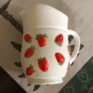 🍓Artisan Pitcher raised strawberry motif